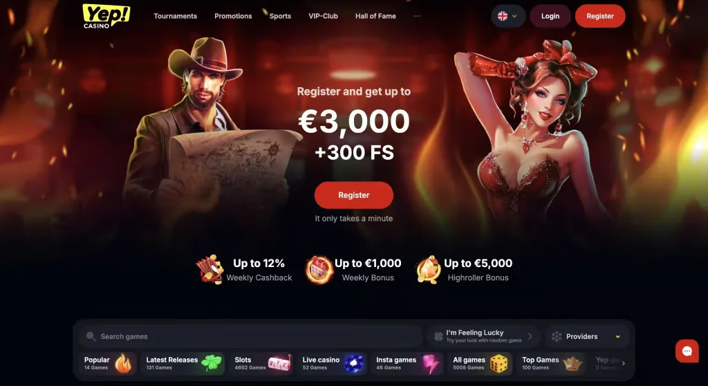 Yep Casino spletna stran - spletne igralnice v Sloveniji